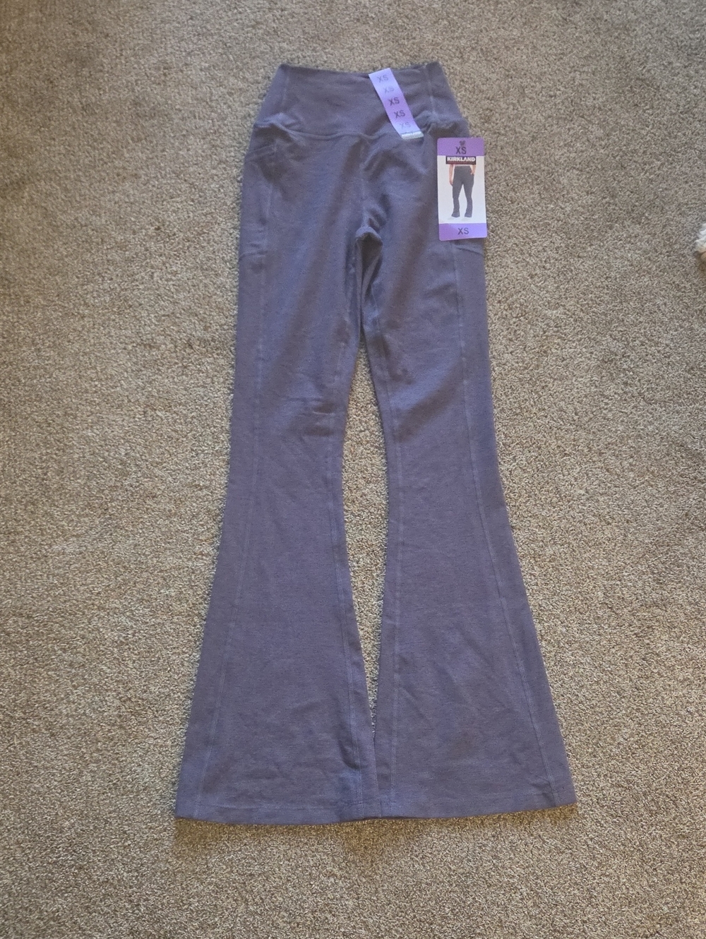 Kirkland Womens Brushed Mini-Flare Leggings With Pockets Size XS NWT